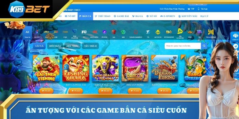 Ấn tượng với các game bắn cá siêu cuốn