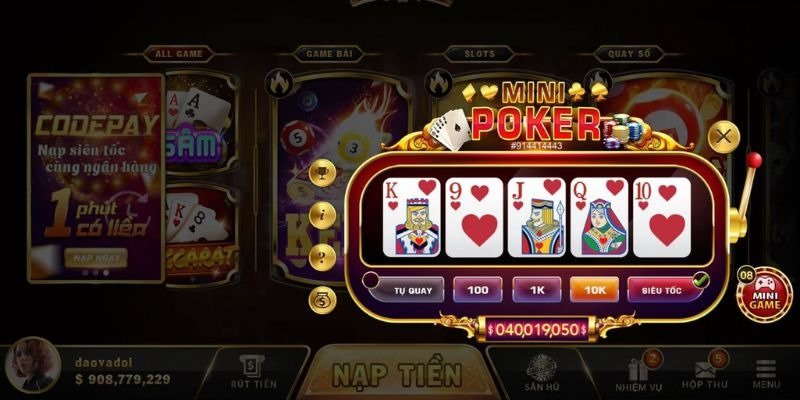 Tìm hiểu về game casino Mini Poker K89BET