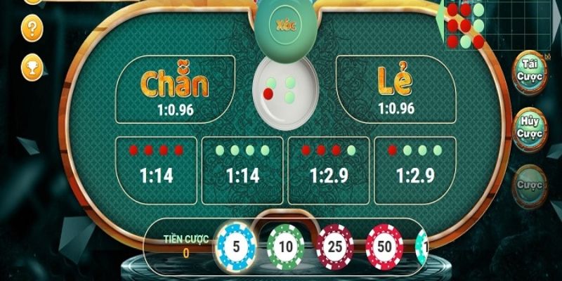 Các cửa cược và tỷ lệ thưởng trong xóc đĩa K89BET